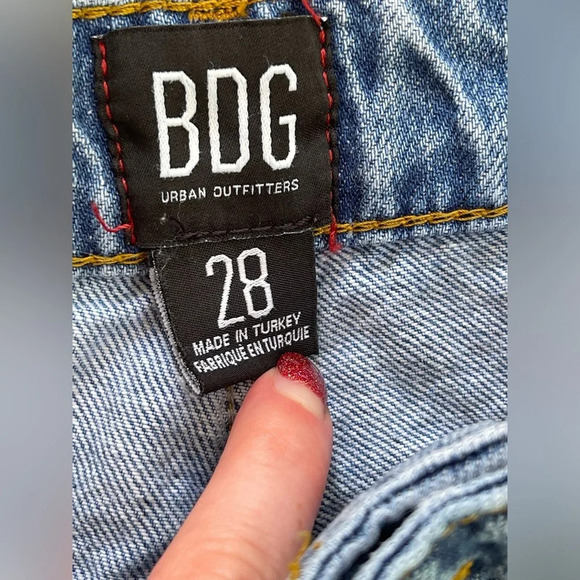 BDG UO flared ankle jeans distressed high rise washed blue cotton size 28 - Picture 3 of 10
